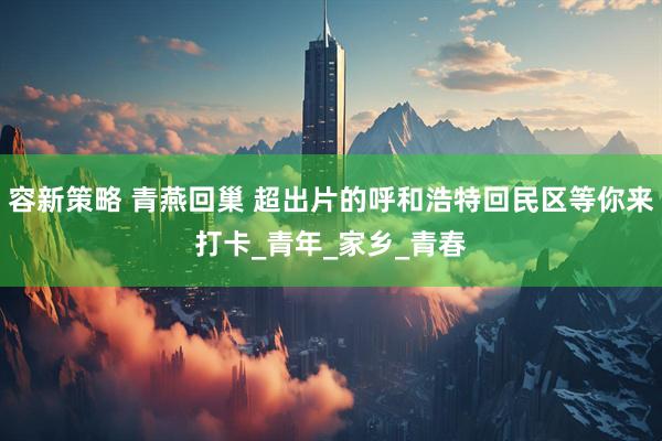 容新策略 青燕回巢 超出片的呼和浩特回民区等你来打卡_青年_家乡_青春
