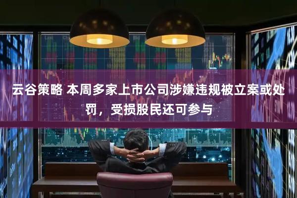 云谷策略 本周多家上市公司涉嫌违规被立案或处罚，受损股民还可参与